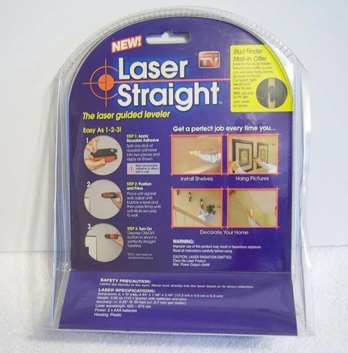 Laser Straight Il Livellatore a Guida Laser Visto in TV - Sigillato Nuovo con scatola - Foto 2 di 3