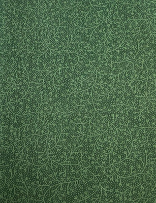 DARK GREEN TONAL WITH LEAF VINES-- BY THE YARD