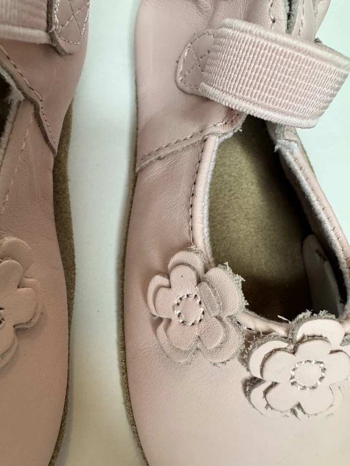 Zapatos de Cuero Robeez Suelas Suaves Rosa Lt Bebé Niña Talla 18-24 Meses Brianna Foto 4 de 4