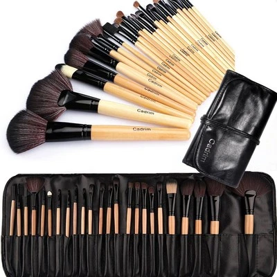 Make up Brushes,Cadrim 24 pcs Natural Hair Professional Makeup Brush Set Travel