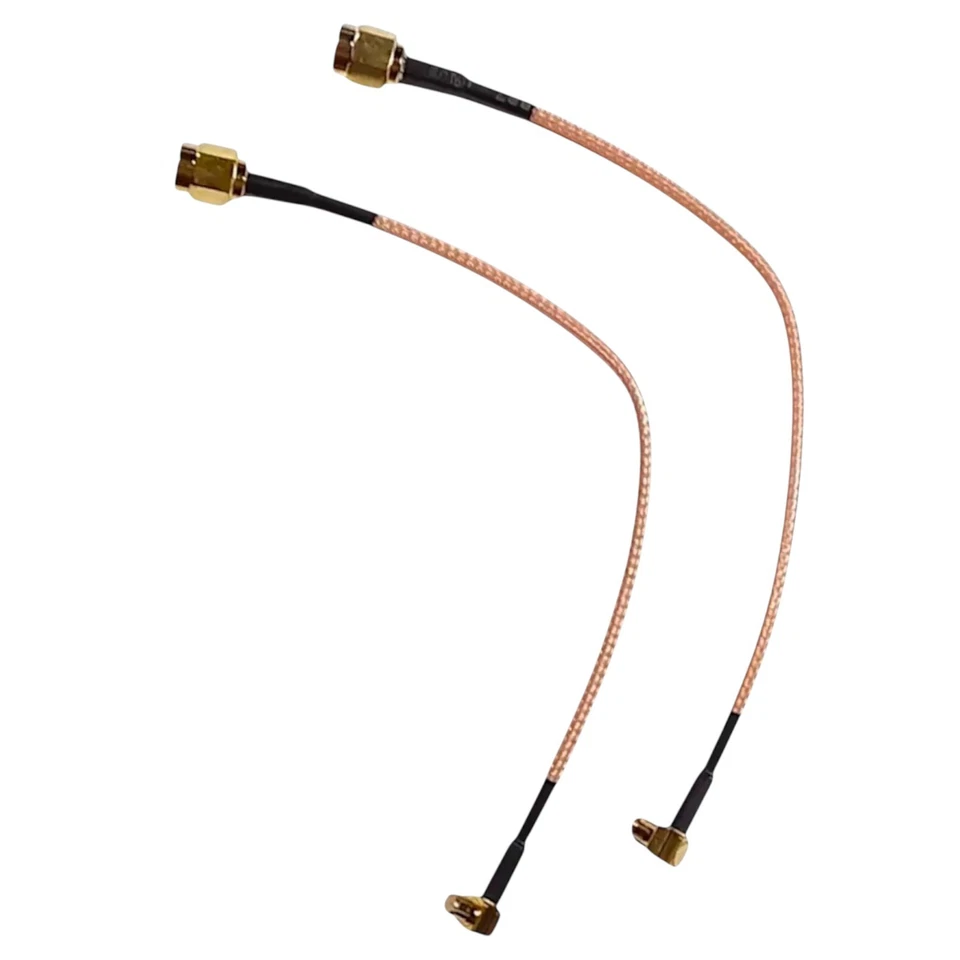 Electronics 2PCS RF coaxial Coax Cable Assembly SMA Male to MCX Male Right Angle - Image 2 of 4
