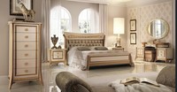 Schlafzimmer Set Bett Nachttisch Kommode Spiegel Hocker Neu 7Tlg. Barock Rokoko