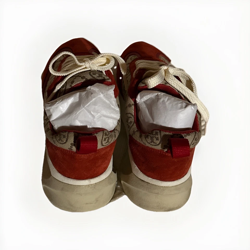 Tênis Tory Burch T monograma boa sorte treinador avelã/tory vermelho tamanho 7 - Imagem 3 de 4