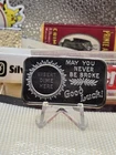 1973 May You Never Be Broke Crabtree Mint 1 OZ .999 Silver Art Bar Dime spot BU
