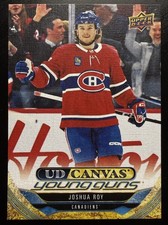 2024-25 Upper Deck Series #C100 Joshua Roy Young Guns UD Canvas Rookie Card. rookie card picture
