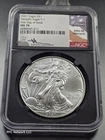 2021 SILVER EAGLE TYPE 1 NGC MS 70 JOHN MERCANTI SIGNED FIRST DAY ISSUE FDI