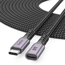 USB C Extension Cable 20ft, Upgraded USBC Extender 100W Charging 4K60Hz Displ...