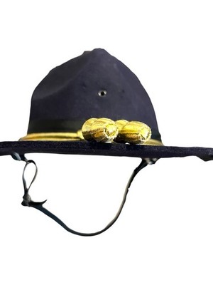 Vintage US Army Campaign Hat 3X Beaver Blue Cavalry Cord Sz  display picture 1