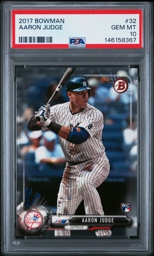 2017 BOWMAN 32 AARON JUDGE BATTING PSA 10 GEM MINT ROOKIE RC