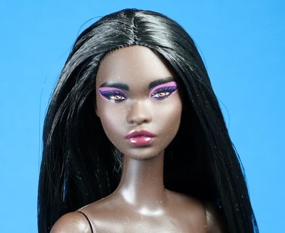 Barbie Signature Looks Doll # 10 Simone Face AA Long Black Hair Nude