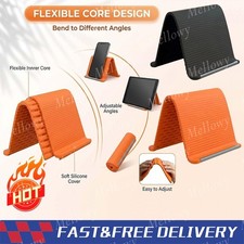 Portable Foldable Silicone Phone Holder, Flexible Silicone Aluminum Phone Stand-