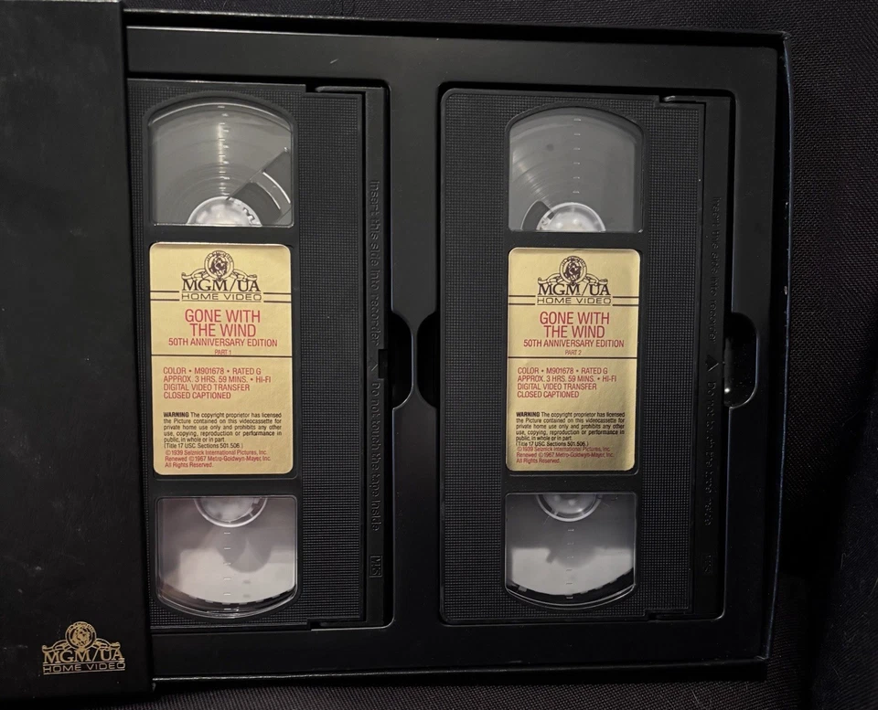 MGM TURNER Gone With The Wind 50th Anniversary Edition VHS Box Set Classic Film - Image 4 of 4