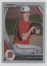 2021 Panini Prizm Draft Picks Silver Prizm Evan Justice #PDP140 07ke