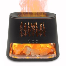 Fireplace Flame Diffuser  Himalayan Salt Lamp, 8 Colors Aromatherapy Diffuse...