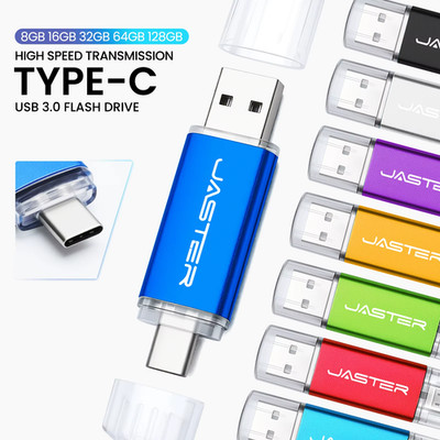 Jester 2-in-1 USB-C & USB Flash Drive OTG Pen Drive 4GB 128GB for Phone PC TV
