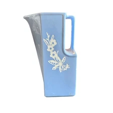 RARE~VTG Harker Periwinkle Blue High Rise Pitcher with Lid