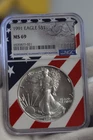 1991  US Silver Eagle $1 NGC MS69 Flag Slab