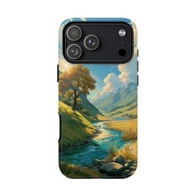 For iPhone / Galaxy / Pixel - Phone Ink Case - Warm Spring River Valley Nature