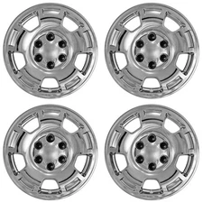 4 17" 6 Lug CHROME Wheel Skins Hub Caps Full Covers for Silverado Tahoe Suburban