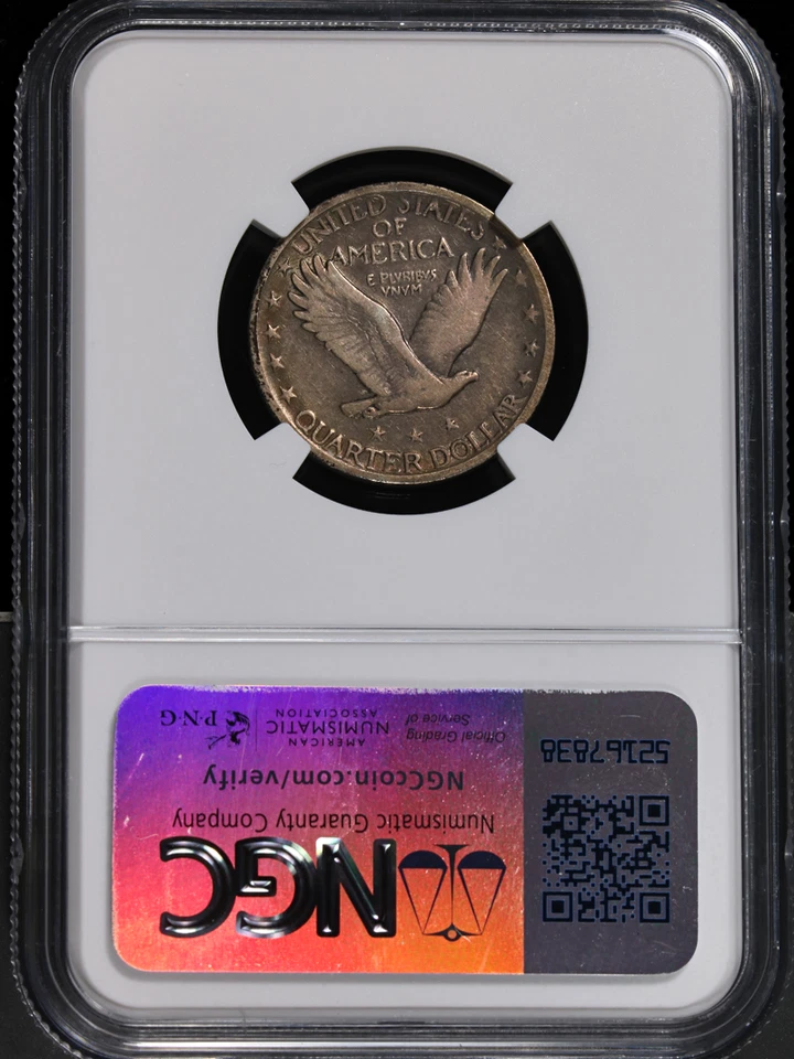 1921 Standing Liberty Quarter NGC F15 Key Date Nice Eye Appeal - Image 4 of 4