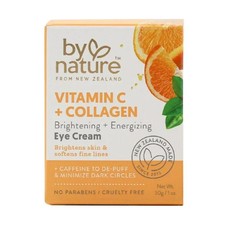 By Nature VITAMINA C + COLÁGENO Iluminadora + Crema Energizante para Ojos 1 OZ Nueva