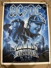 AC/DC 2025 OFFICIAL POSTER  VANCOUVER BC POWER UP TOUR PRINT 4/22/25 ##/477