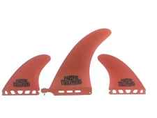 Pacific Vibrations 2+1 Longboard surfboard Fins 7” Center 4.2”  Side Fit Futures
