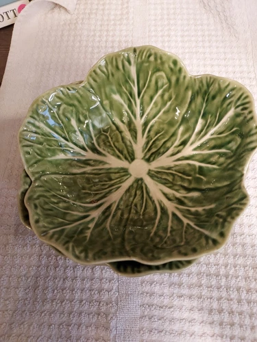 4-Hard to find 6.75" BORDALLO PINHEIRO Coupe Soup Bowls (This Size Discontinued)