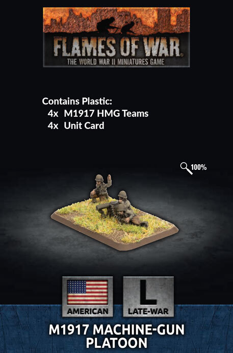 Flames of War Late War US M1917 Machine-gun Platoon (US805)