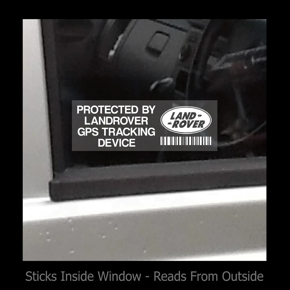 HEALTH&SAFETYDIRECT Protected by a Landrover GPS Tracking - Window Sticker / Sign - Security, Safety