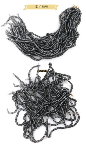 45cm Nu Locs Pre Looped Braids Synthetic Crochet Hair Dreadlocks Hair Extensions - Picture 9 of 18
