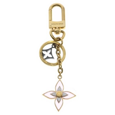 Louis Vuitton キーホルダー ゴールド Louis Vuitton Facettes Key Holder Keychain Bag Charm Gold M65216