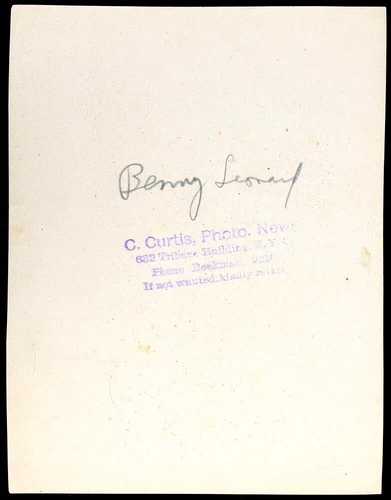 1917-25 Benny Leonard World Lightweight Champion Vintage 1 Photo by C. Curtis - Picture 2 of 2