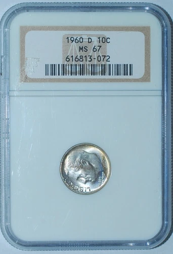 1960 D NGC MS67 Roosevelt Dime