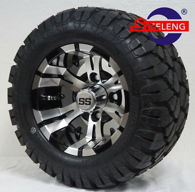 GOLF CART 10'' VAMPIRE WHEELS/RIMS and 18''x9''-10'' DOT STINGER A/T TIRES (4) 