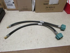 (2) TWO 20" Pig Tail LP Propane Gas Hose Grill Inverted Male Flare RV Camper