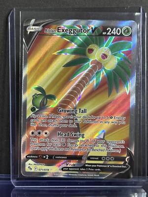 Pokemon GO #071/078 Alolan Exeggutor V (Full Art) | eBay