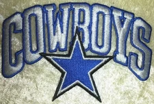 Dallas Cowboys 3.5" Die Cut Iron On Embroidered Patch ~ Free Tracking!