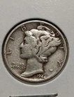 👉1944  MERCURY DIME  Vg/F Choice F/604
