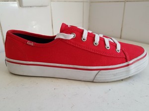 ladies red trainers uk