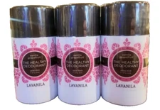 Lavanila Vanilla Grapefruit Natural Vegan Solid Deodorant Stick 2oz (3 pack)