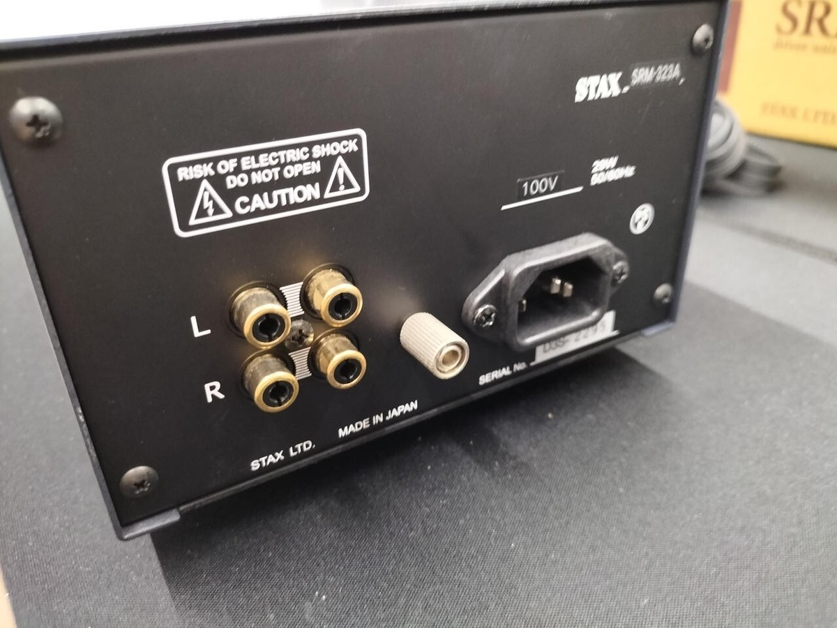 STAX SRM-323A / SR-202 Set Headphone Amplifier Silver 100VAC