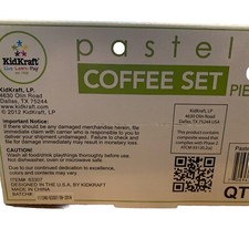 KidKraft Wooden Kids Pastel Coffee Set - 63307