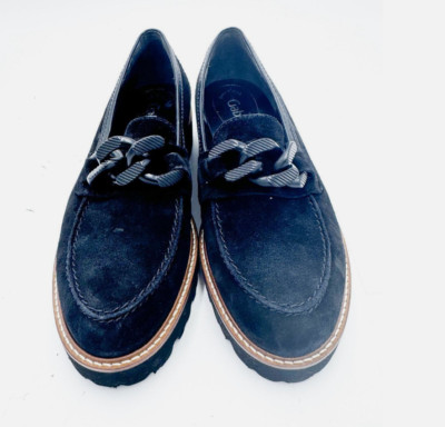 NEW Gabor Black Suede Loafers Size 8.5