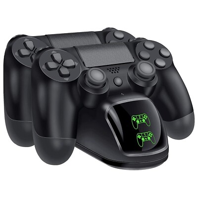 For PS4 Controller Charging Dock Dual Fast USB Charging Station & LED Indicator