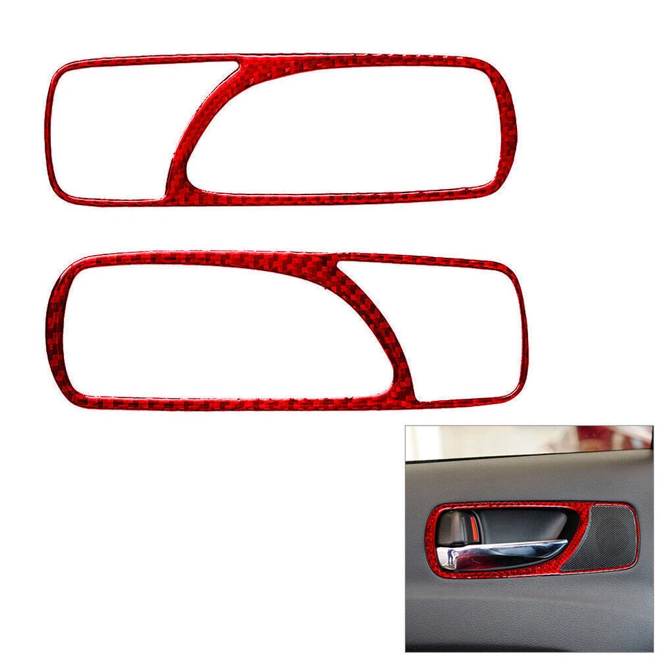 Conjunto completo interno de fibra de carbono vermelho 12 peças acabamento de capa para Lexus IS250 IS350 2006-2012 - Imagem 2 de 4