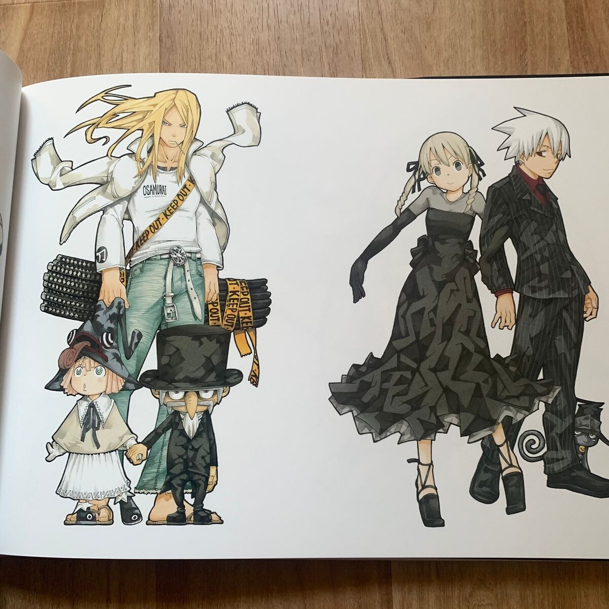 I found this neat page from the Soul Eater art book. Art is by the original  authors of Edward Elric and Maka Albarn. : r/souleater