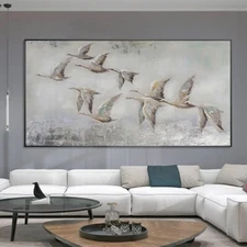 Abstract Landscape Oil Painting Canvas Hand Painted  Textured Acrylic