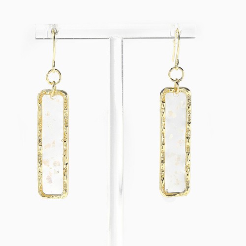 Elegant Dinner Jewellery Transparent Acrylic Rectangle Earrings for Women - Picture 7 of 9