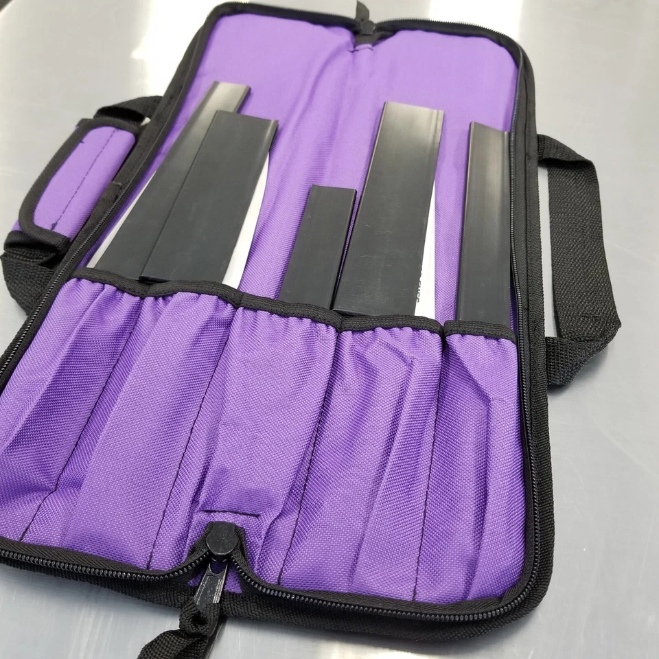 5 POCKET CHEF Knife Case Roll Bag knife bag chef bag knife roll Ergo Chef Purple - Image 4 of 4